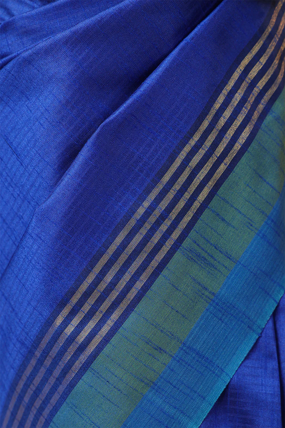 Blue Organza Woven Saree - Image 7