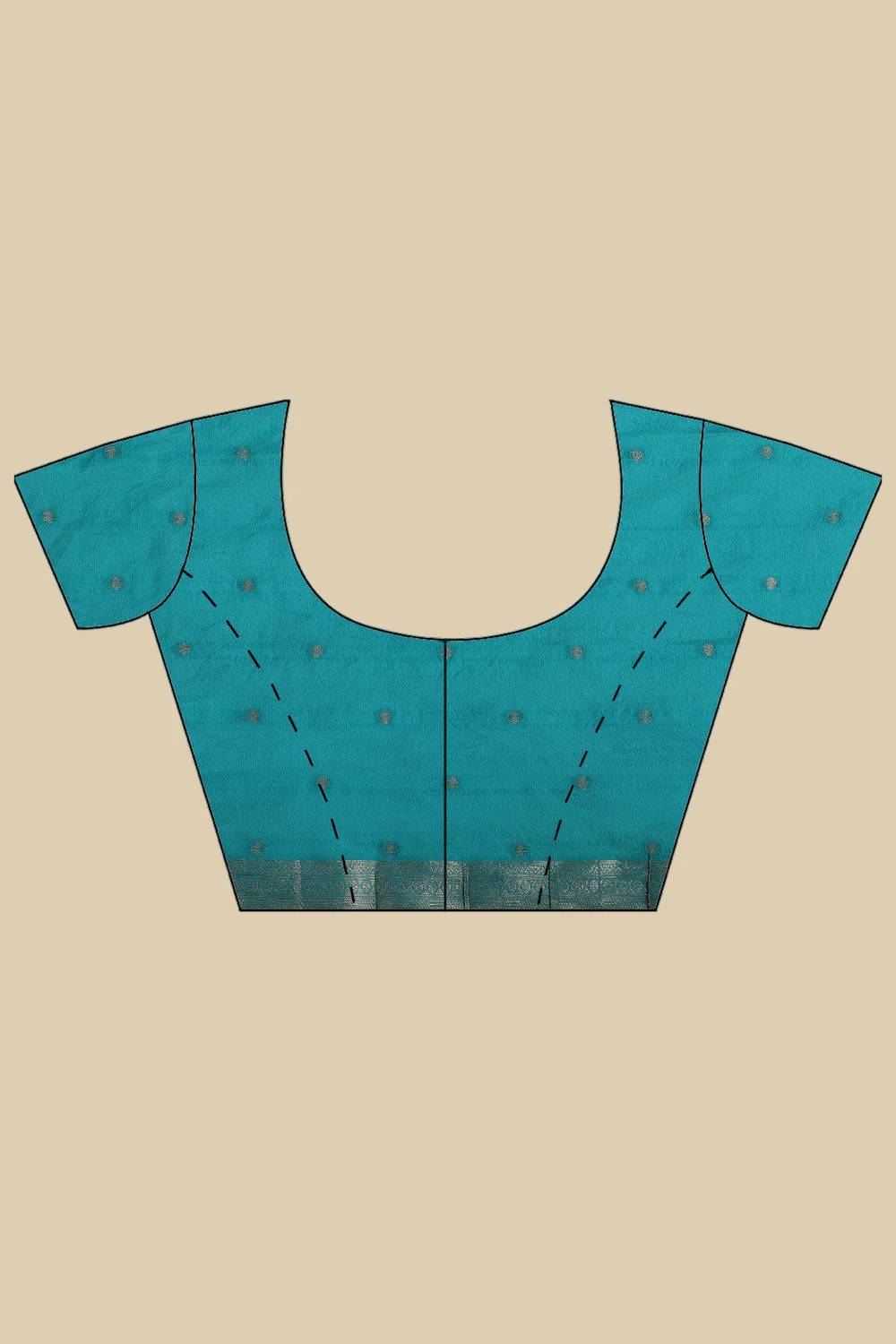 Eastern Blue Lightweight Banarasi Silk Weaving Saree - Image 9
