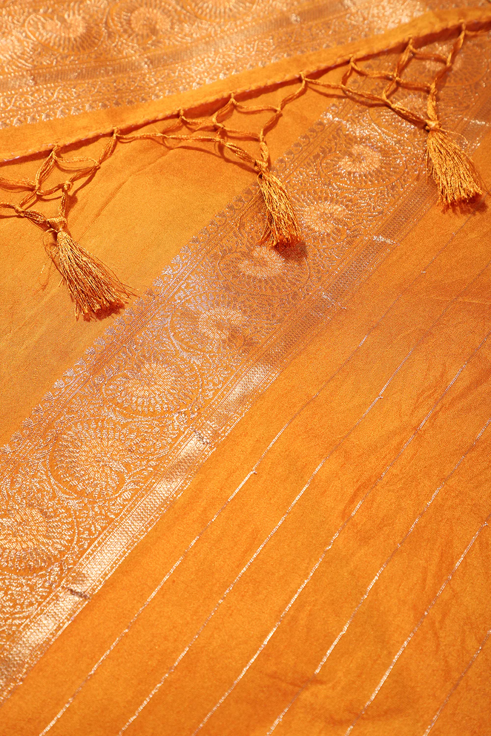 Mustard Colour Zari Woven South Silk Saree - Image 3