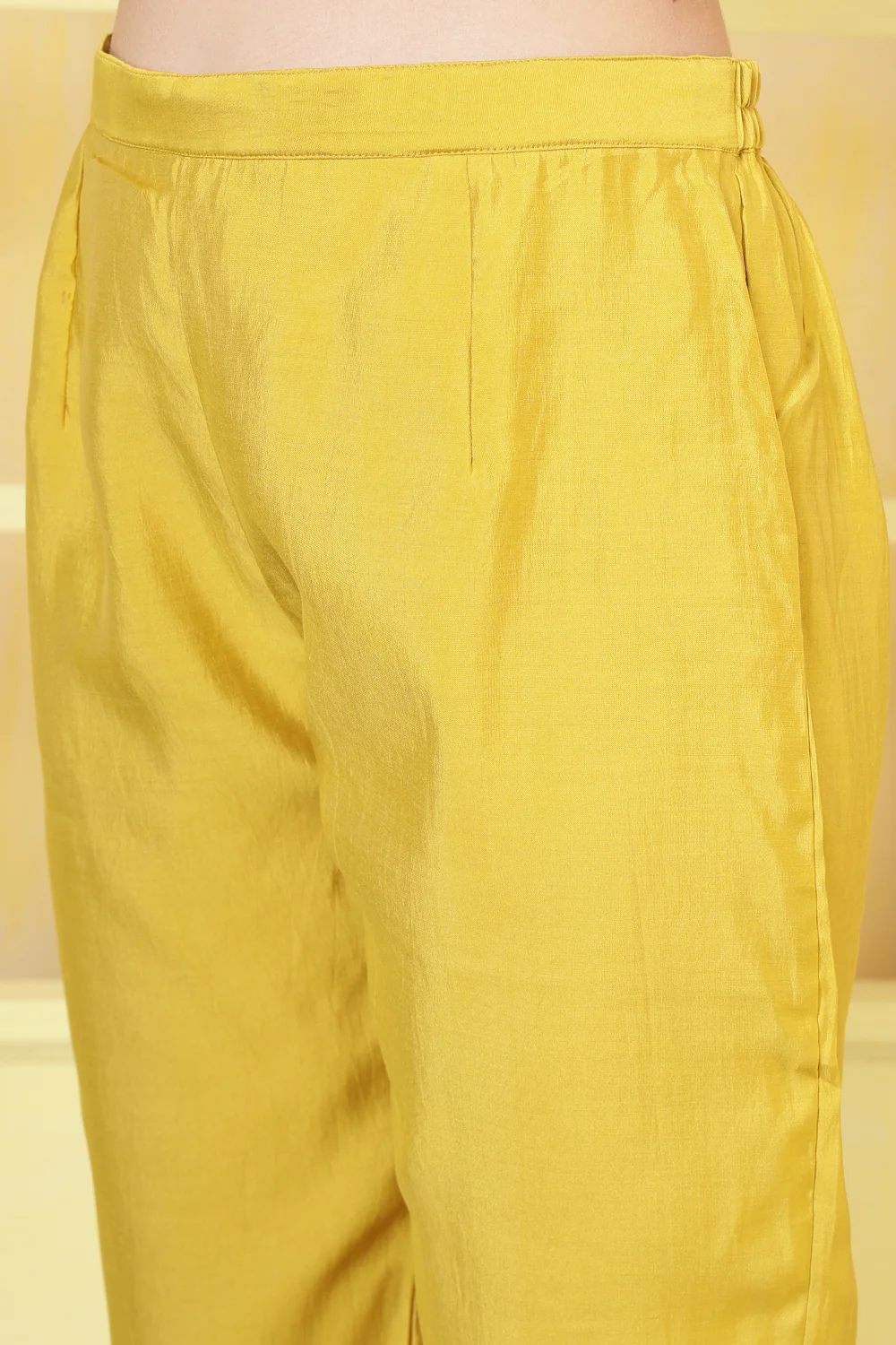 Mustard Silk Cut-Dana And Pearl Embroidered Suits - Image 8