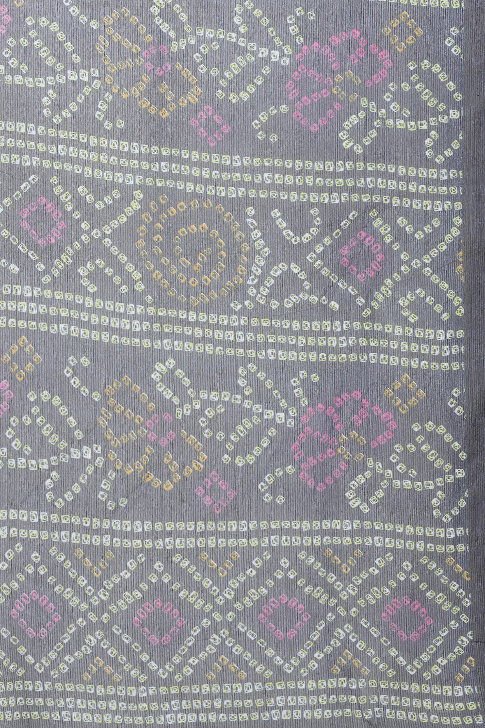 Navy Color Chiffon Bandhani Printed Saree - Image 11
