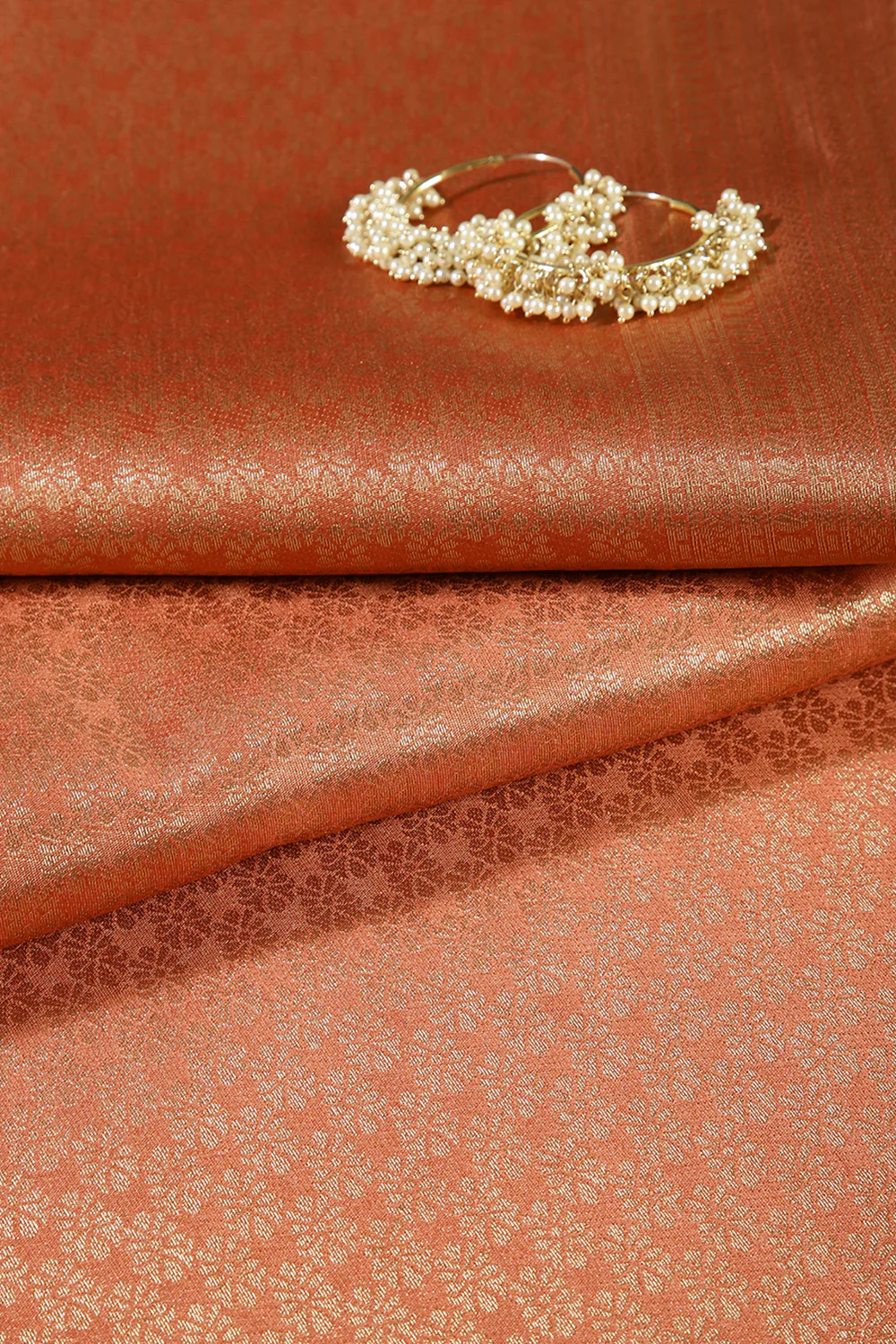 Peach Color South Silk Zari Woven Saree - Image 3
