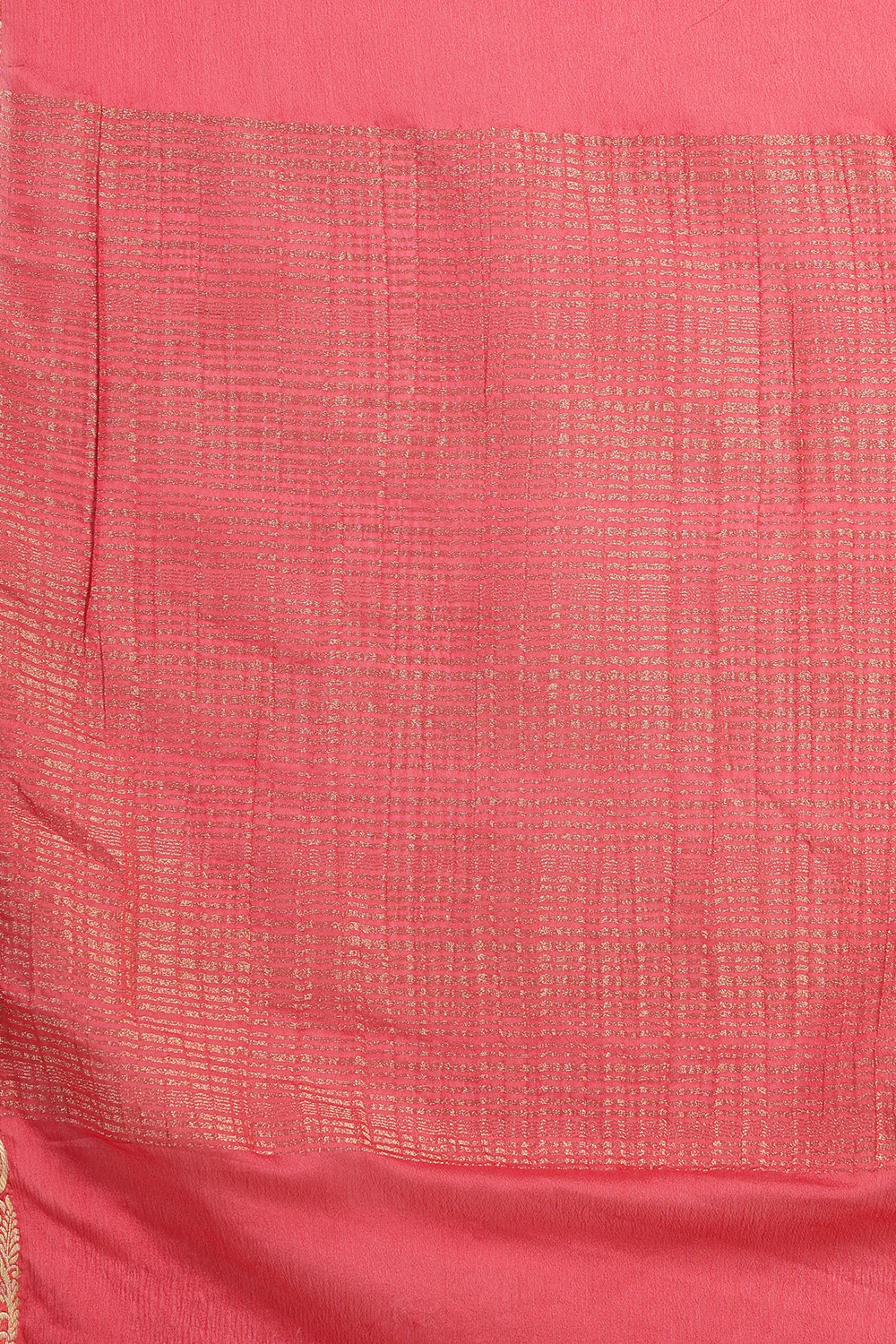 Pink Chiffon Zari Border Saree - Image 6