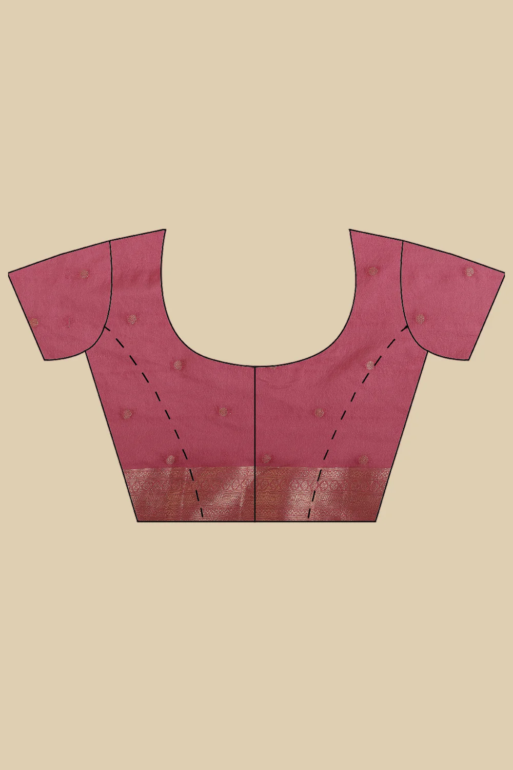 Tulip Pink Lightweight Banarasi Silk Weaving Saree - Image 8
